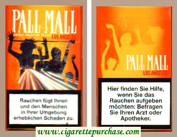 Pall Mall Los Angeles Famous American Blend cigarettes hard box